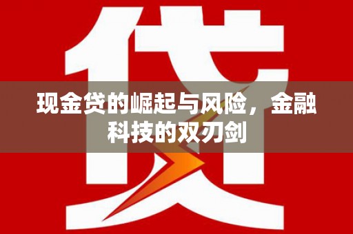 广德现金贷的崛起与风险，金融科技的双刃剑