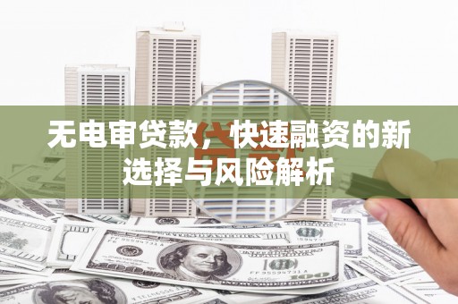 广德无电审贷款，快速融资的新选择与风险解析