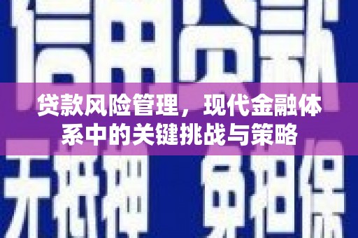 广德贷款风险管理，现代金融体系中的关键挑战与策略