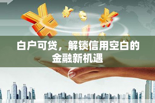 广德白户可贷，解锁信用空白的金融新机遇