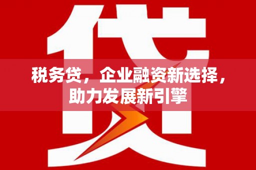 广德税务贷，企业融资新选择，助力发展新引擎