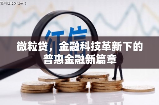 广德微粒贷，金融科技革新下的普惠金融新篇章