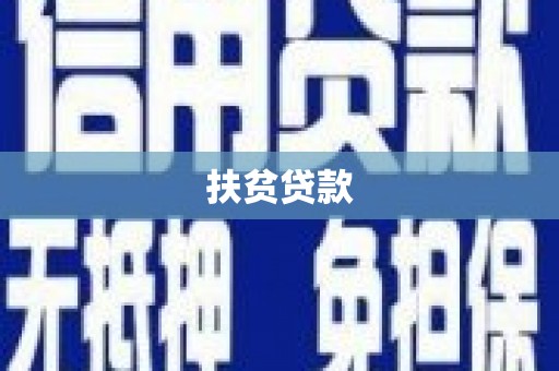 广德扶贫贷款